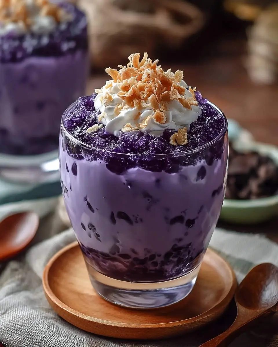 Ube champorado 26 step by step preparation of the recipe