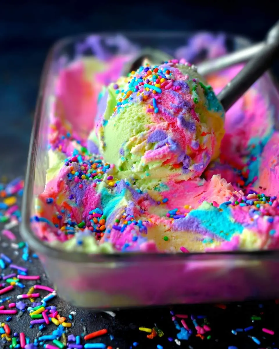 Unicorn Ice Cream ingredients and preparation