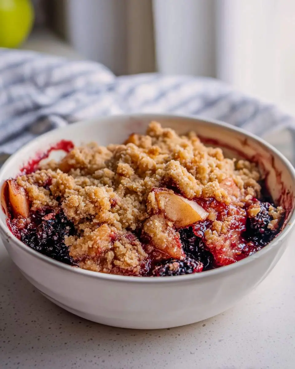 Apple Blackberry Crumble ingredients and preparation