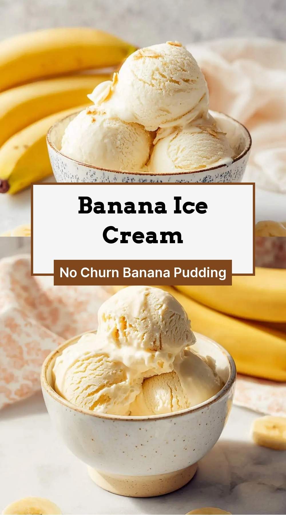 Finished banana ice cream in a bowl topped with fresh banana slices