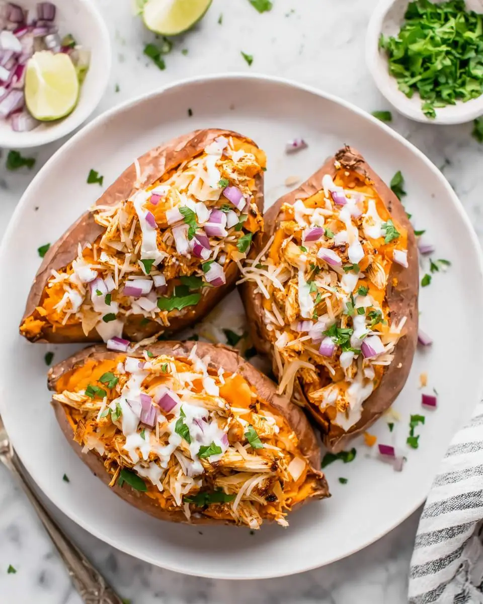 BBQ Chicken Stuffed Sweet Potatoes 25 BBQ Chicken Stuffed Sweet Potatoes ingredients and preparation