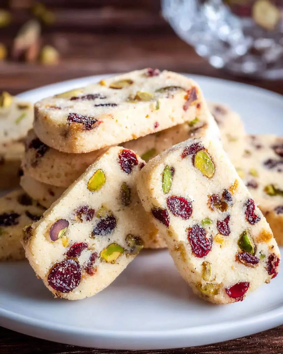 cranberry pistachio shortbread ingredients and preparation