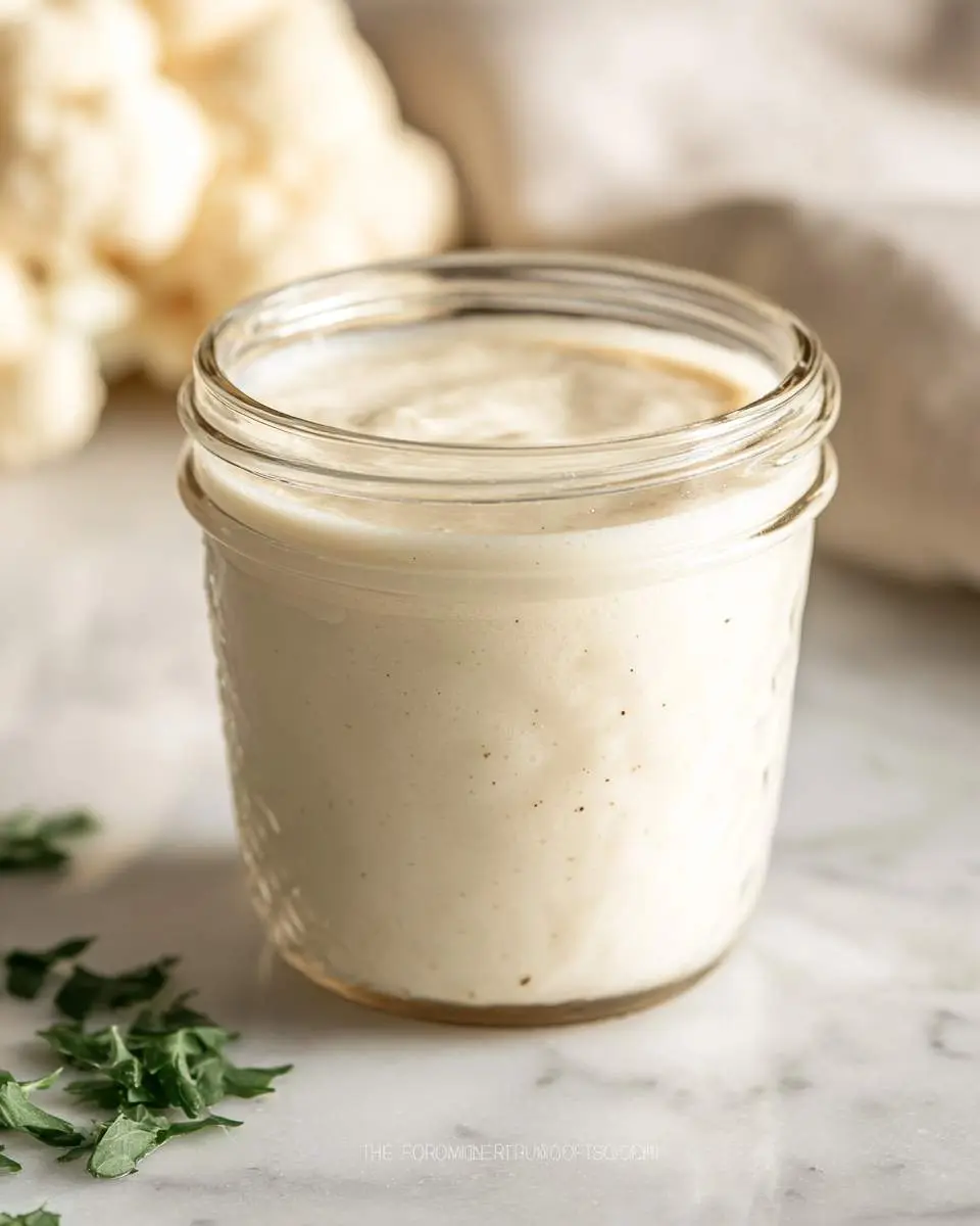 step by step preparation of creamy cauliflower sauce