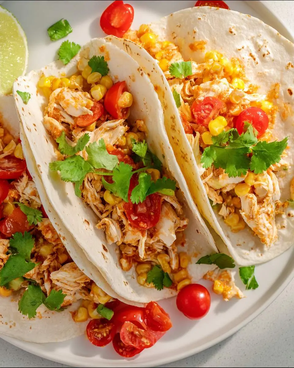 shredded chicken being mixed with sauce in the Instant Pot
