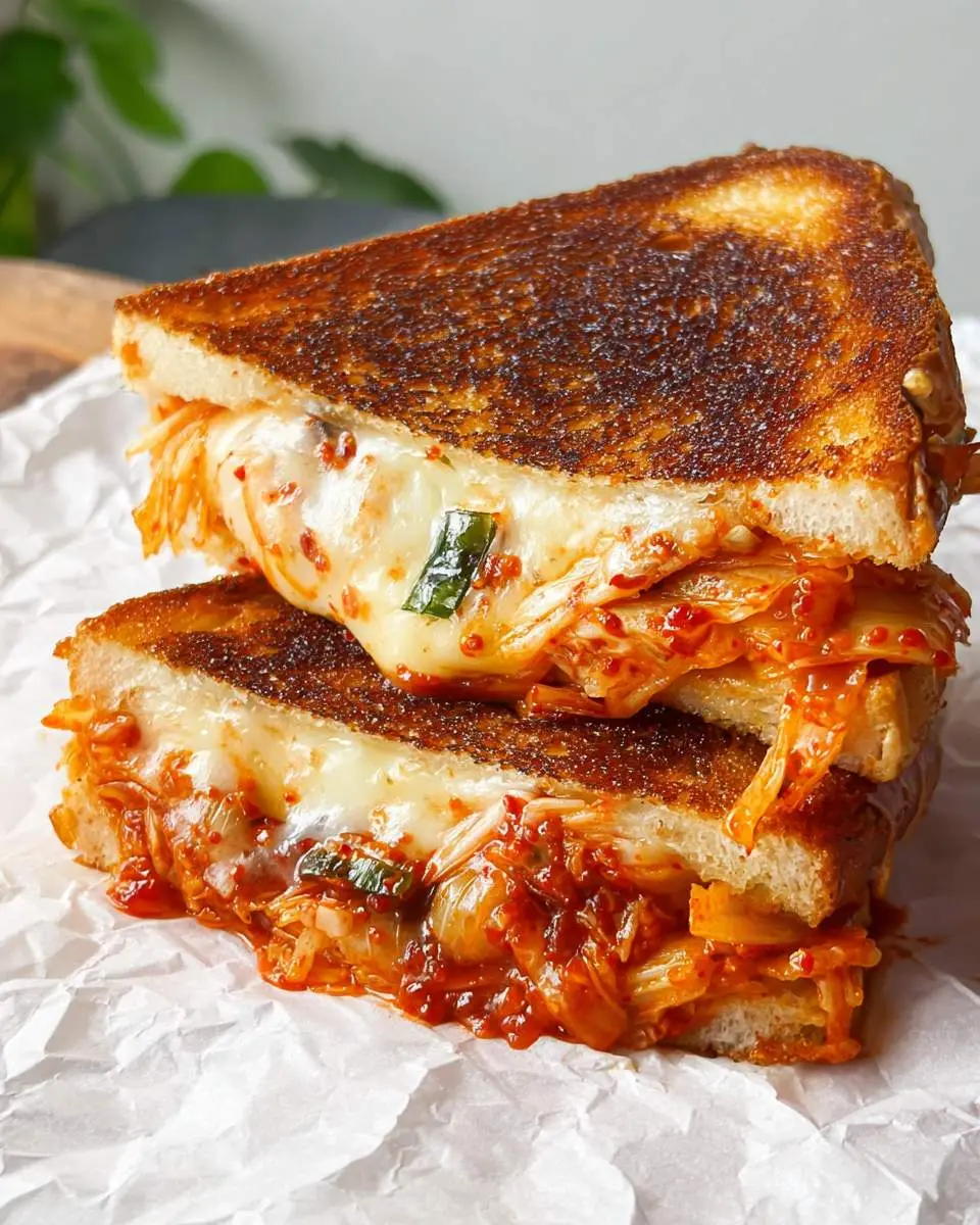kimchi grilled cheese ingredients and preparation