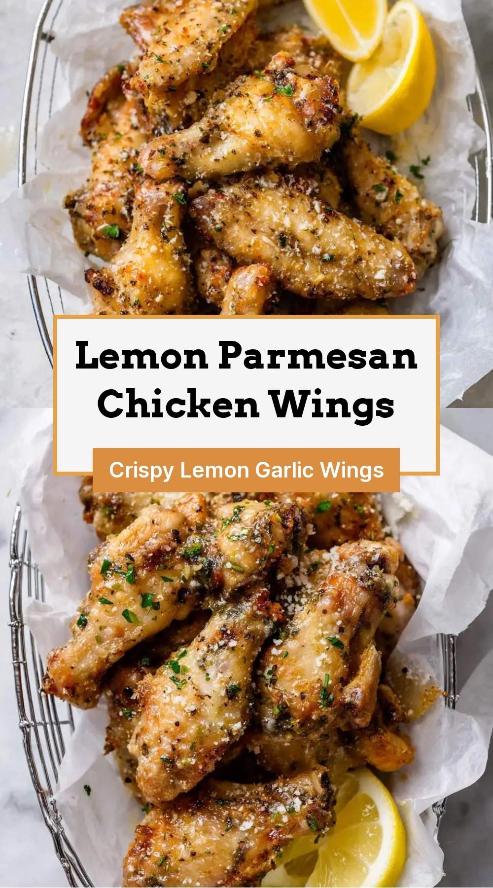 Lemon Parmesan Chicken Wings 27 finished dish ready to serve