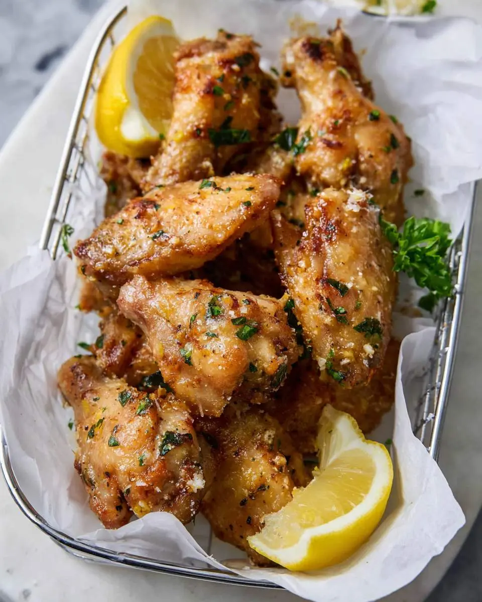 Lemon Parmesan Chicken Wings 25 Lemon Parmesan Chicken Wings ingredients and preparation