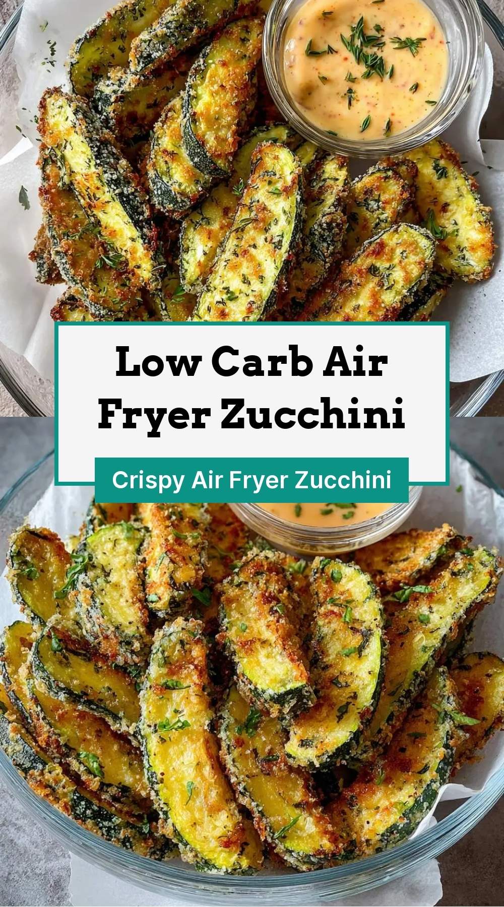 Finished golden zucchini coins piled on a white plate ready to serve