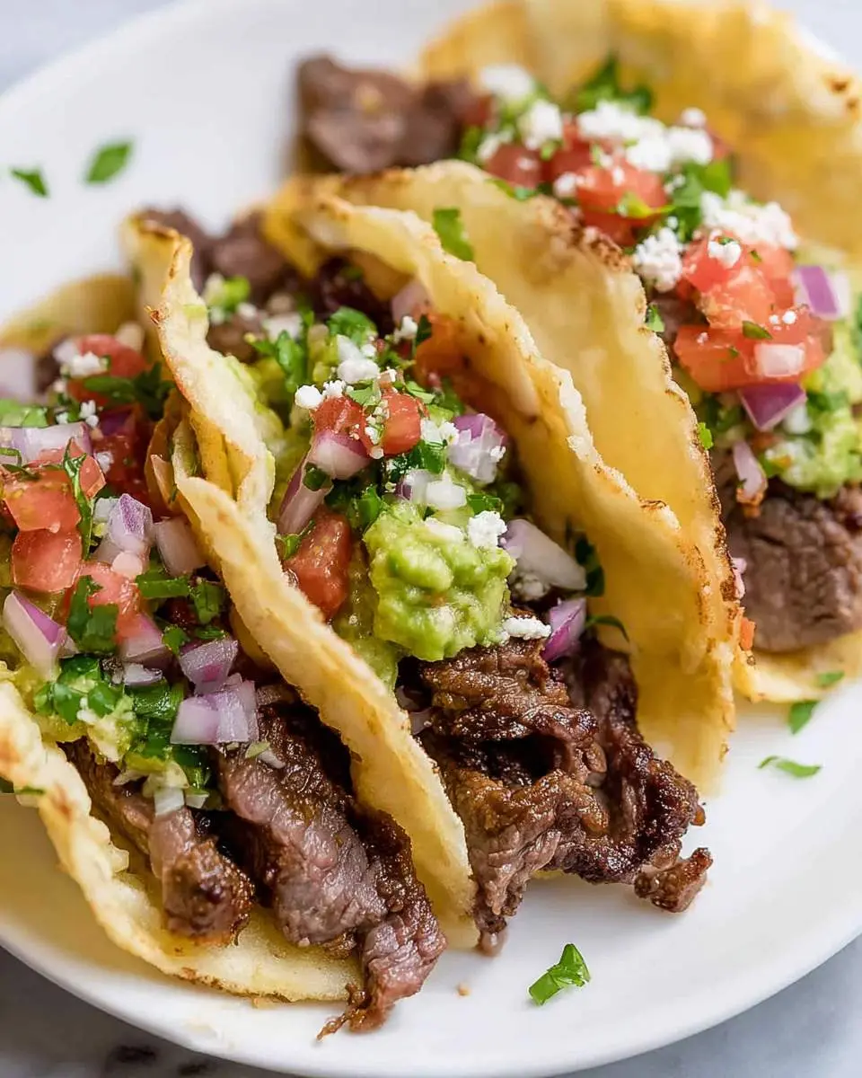 Mexican steak tacos ingredients and preparation