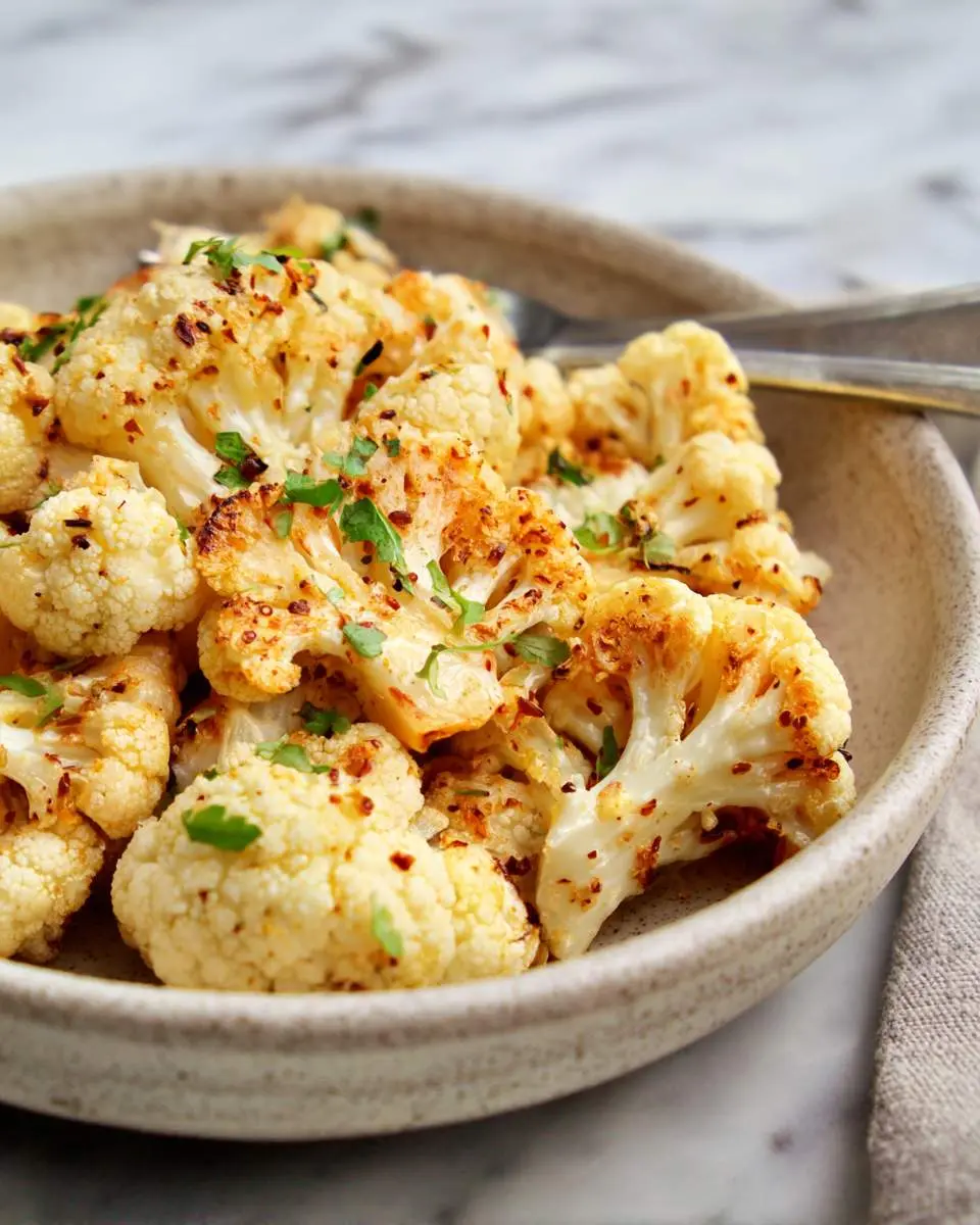 Mustard Roasted Cauliflower 25 mustard roasted cauliflower ingredients and preparation on a cutting board