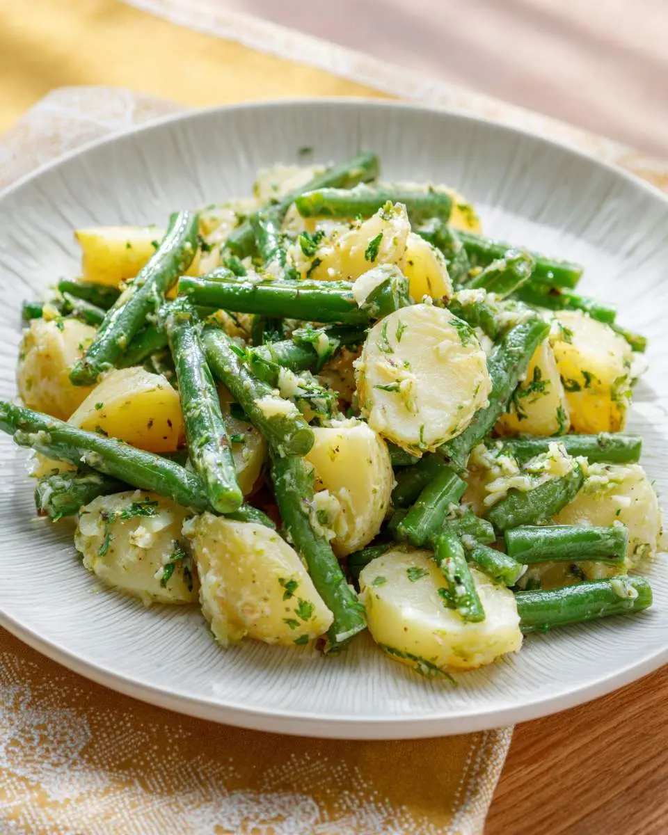 No mayo potato salad with green beans ingredients and preparation
