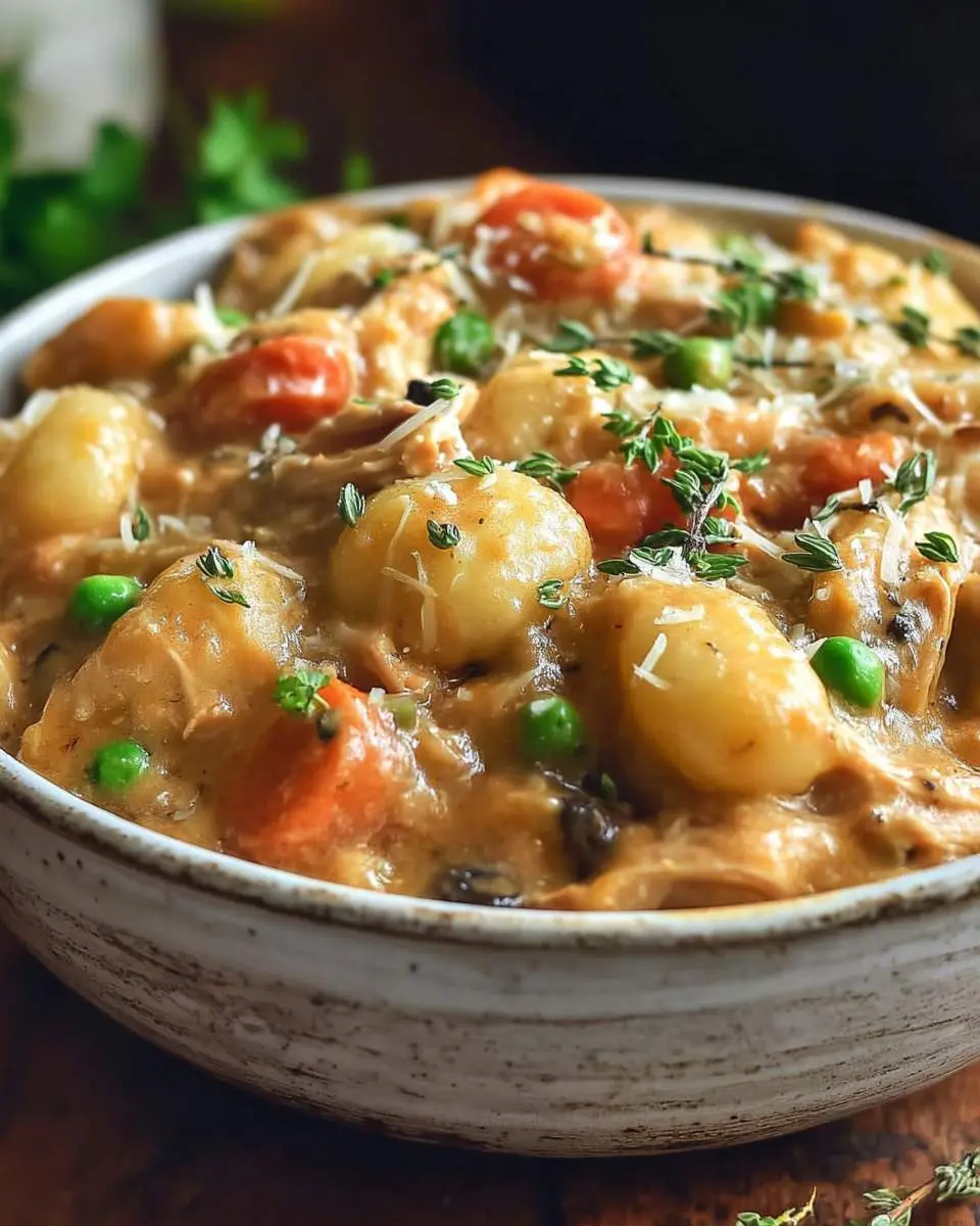 One Pot Gnocchi Chicken Pot Pie ingredients and preparation