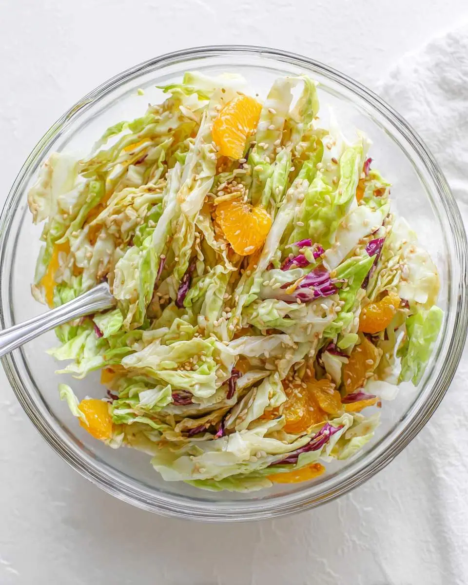 Sesame Orange Napa Cabbage Salad 26 step by step preparation of the recipe