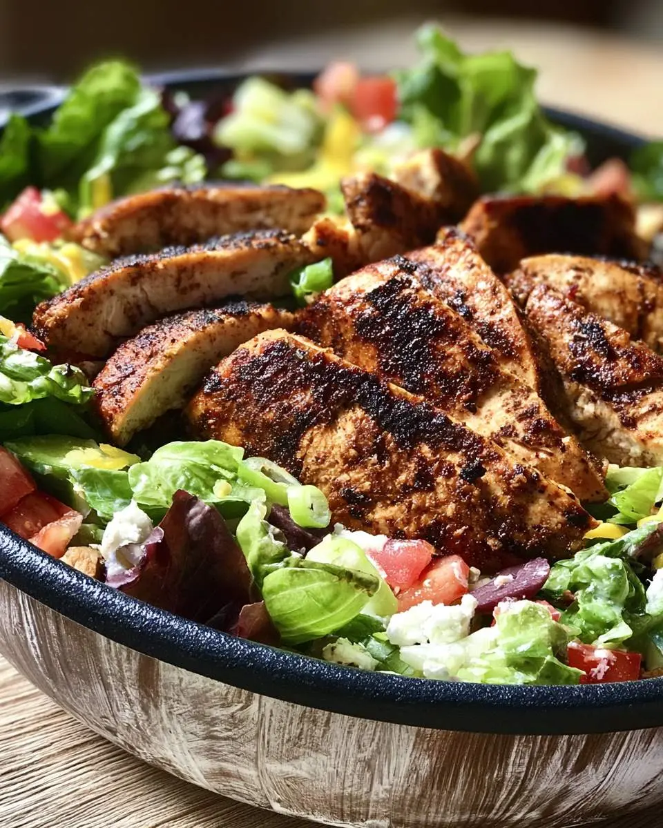 blackened chicken salad ingredients and preparation