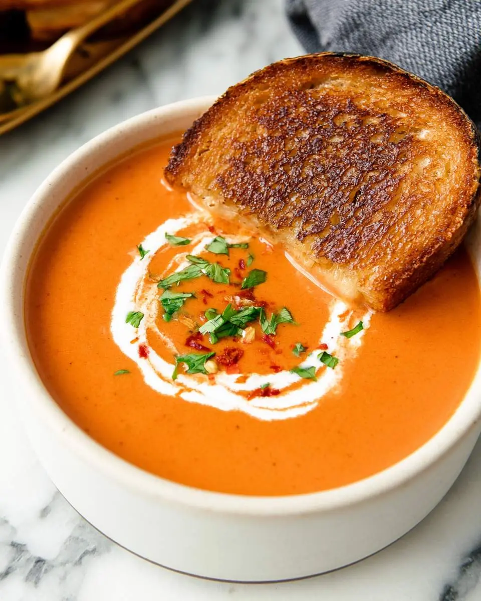 grilled cheese tomato soup ingredients and preparation