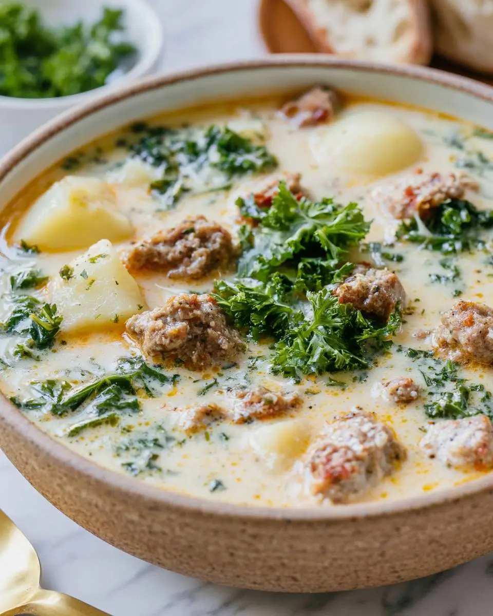 Healthy Zuppa Toscana Soup ingredients and preparation
