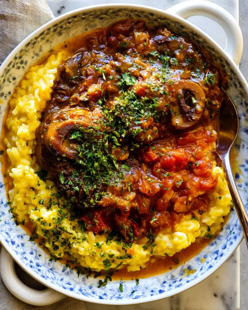 Instant Pot Osso Buco and Rice ingredients and preparation