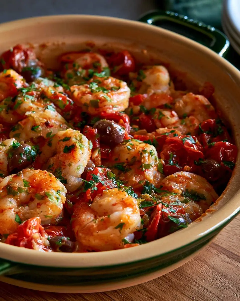 Mediterranean Shrimp Skillet 25 Mediterranean shrimp skillet ingredients and preparation with fresh shrimp, tomatoes, olives and feta cheese