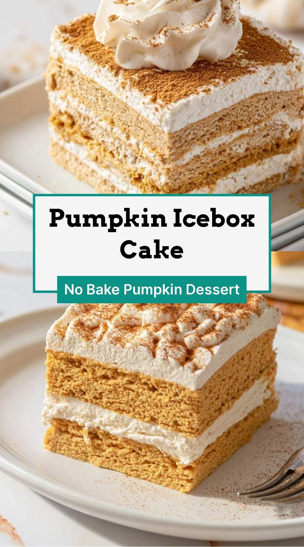 Pumpkin Icebox Cake 27 finished pumpkin icebox cake sliced and ready to serve