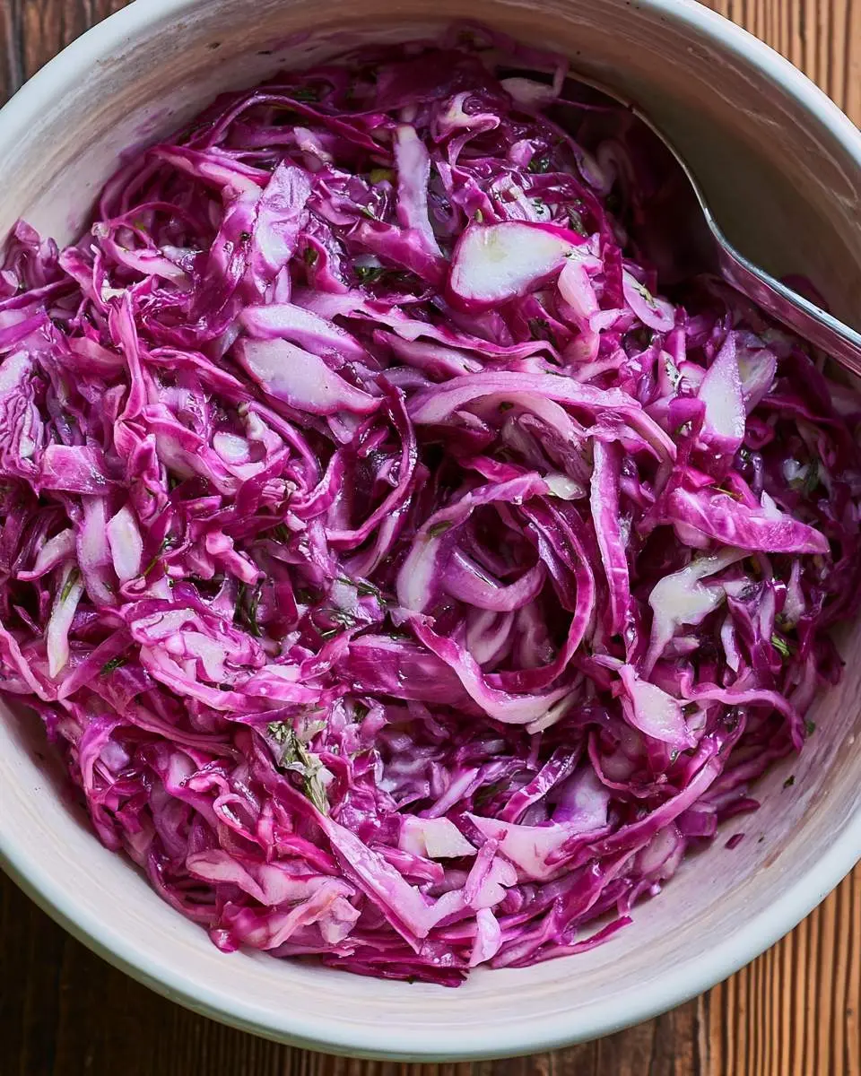 purple cabbage recipe salad ingredients and preparation