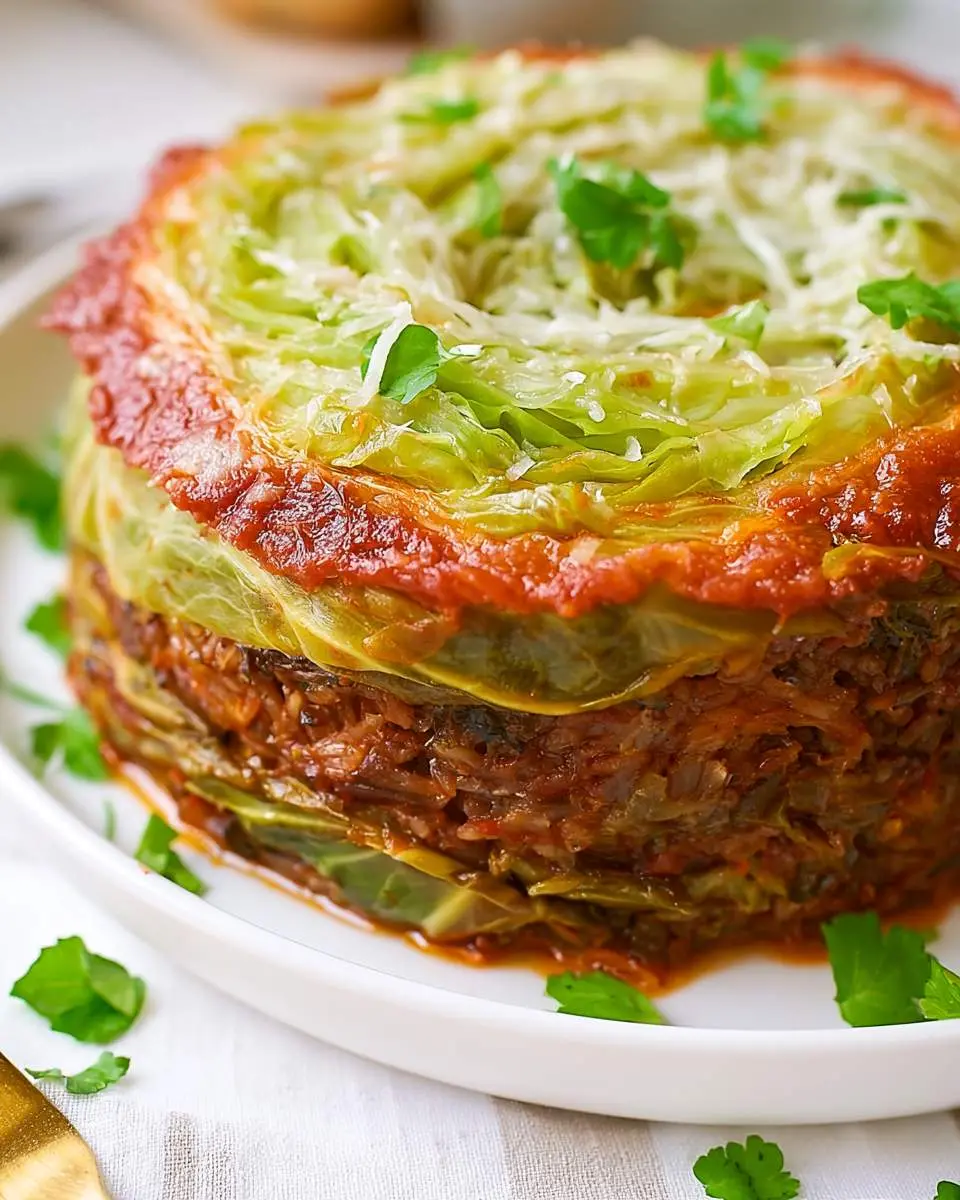 stuffed cabbage cake ingredients and preparation