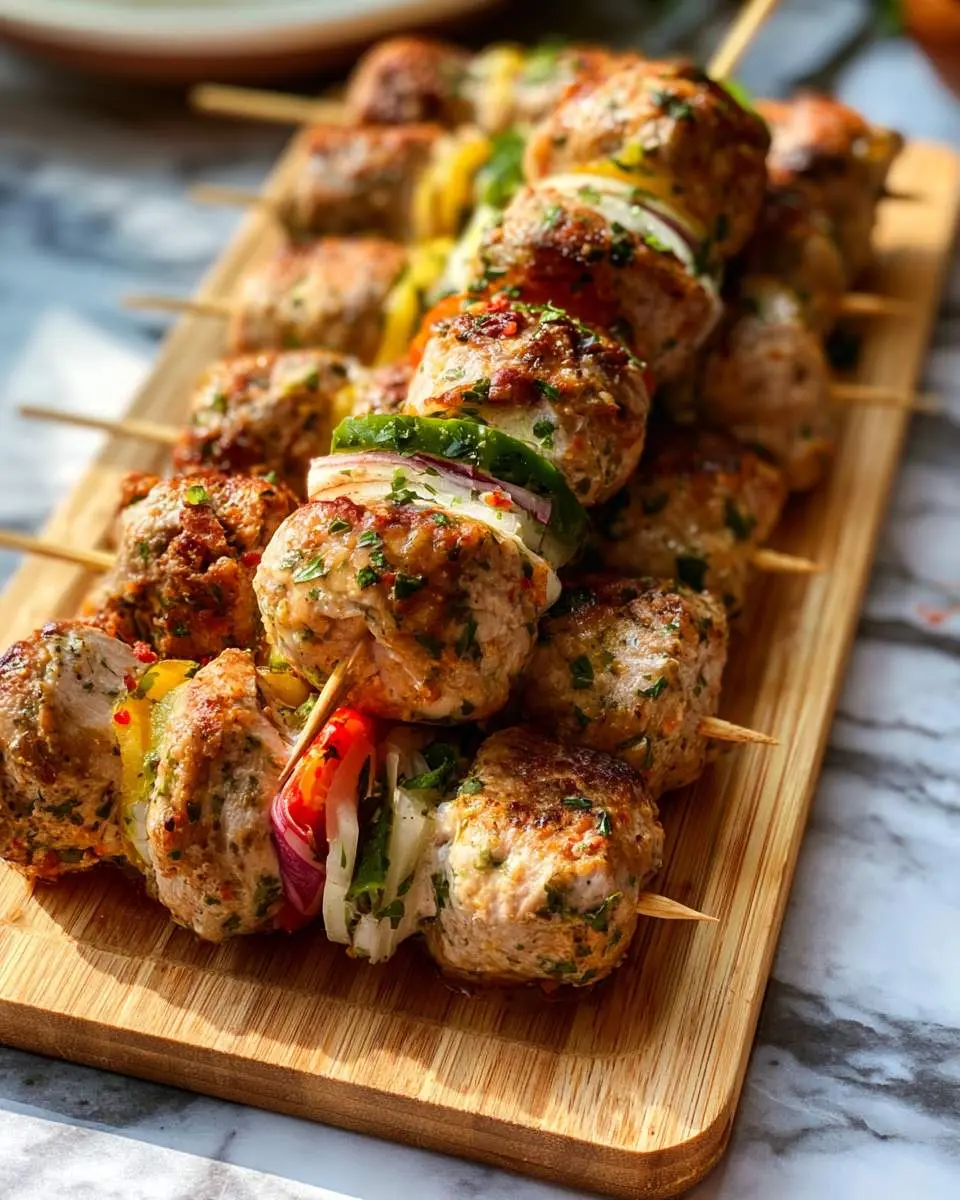 turkey skewers ingredients and preparation